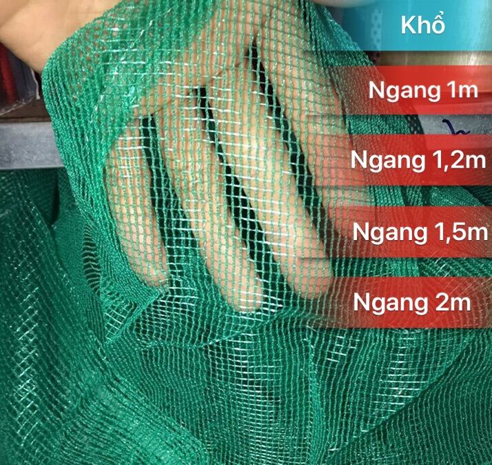 Lưới cước xanh 2li dầy nhiều khổ