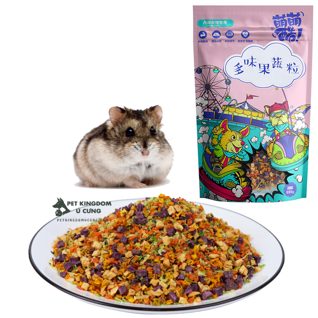 Thức ăn hamster rau củ sấy