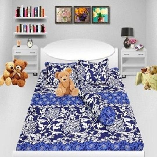 Bộ Ga Kèm - 2 áo gối - Đủ size (Tặng Kèm Áo Gối Ôm) Mẫu Cá Xanh