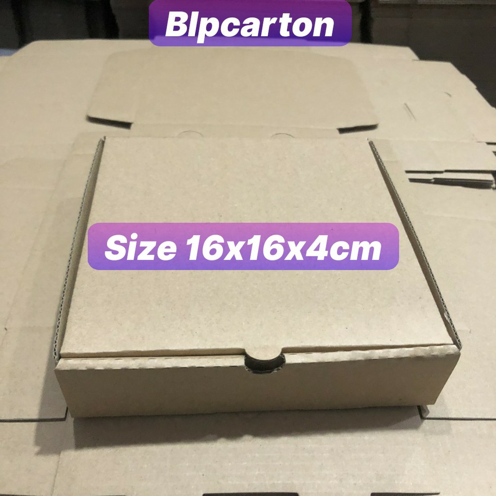 Combo 20 hộp carton đựng bánh pizza size 16x16x4cm