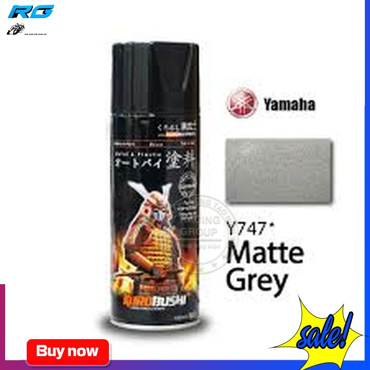 Sơn xịt xe máy samurai màu xám nhám/xám mờ y747