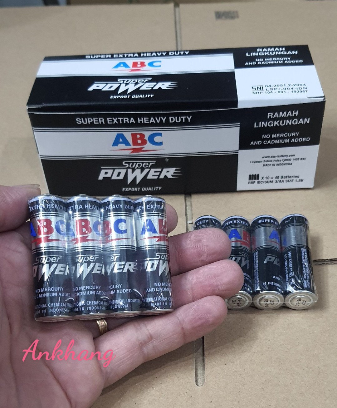 Combo 2 vỉ pin tiểu AA  1.5V ABC Super Power dùng cho remote, đồng hồ... Made In Indonesia
