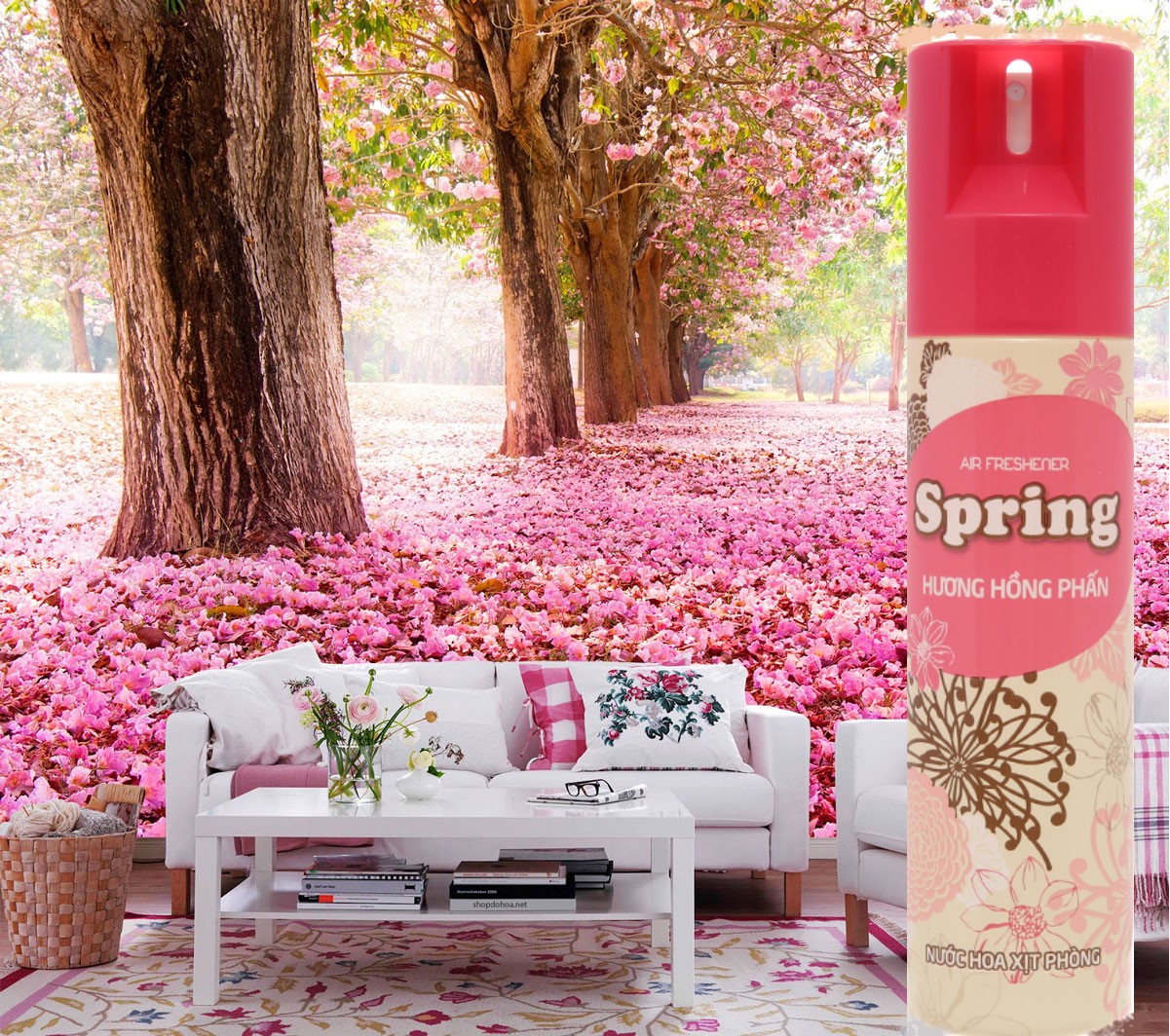 [HCM]Combo 2 Xịt Phòng Spring Hương Hồng Phấn - 280ml
