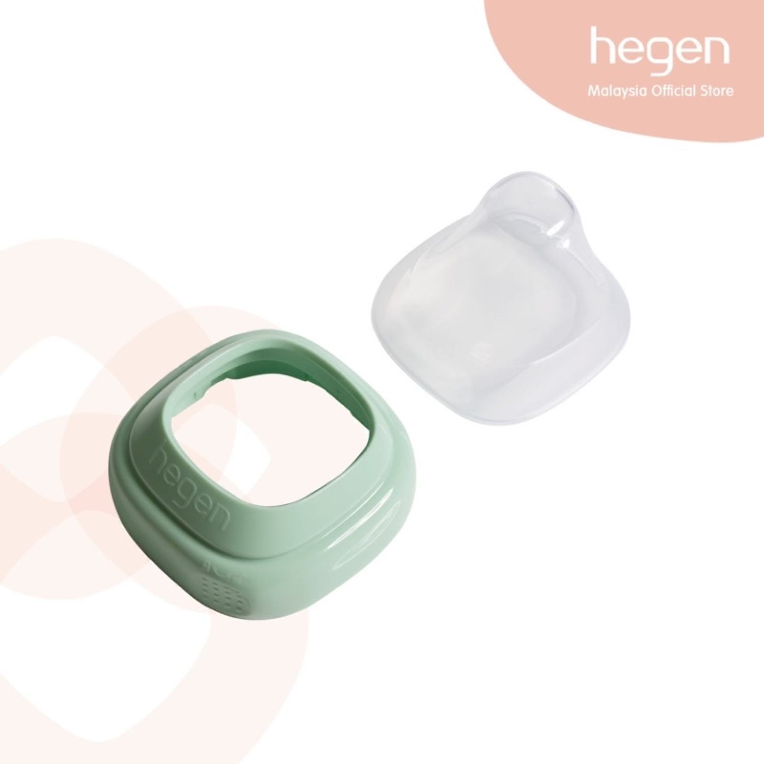 Bộ nắp đậy núm ti và Cổ nối bình sữa Hegen