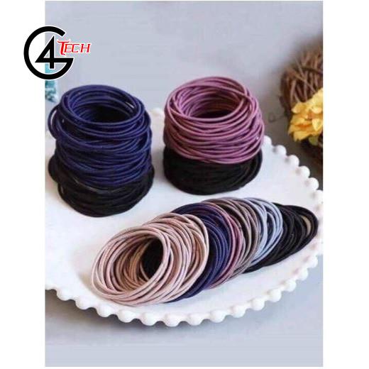 Set 100 Dây Chun Buộc Tóc Tiện Lợi Giá Rẻ