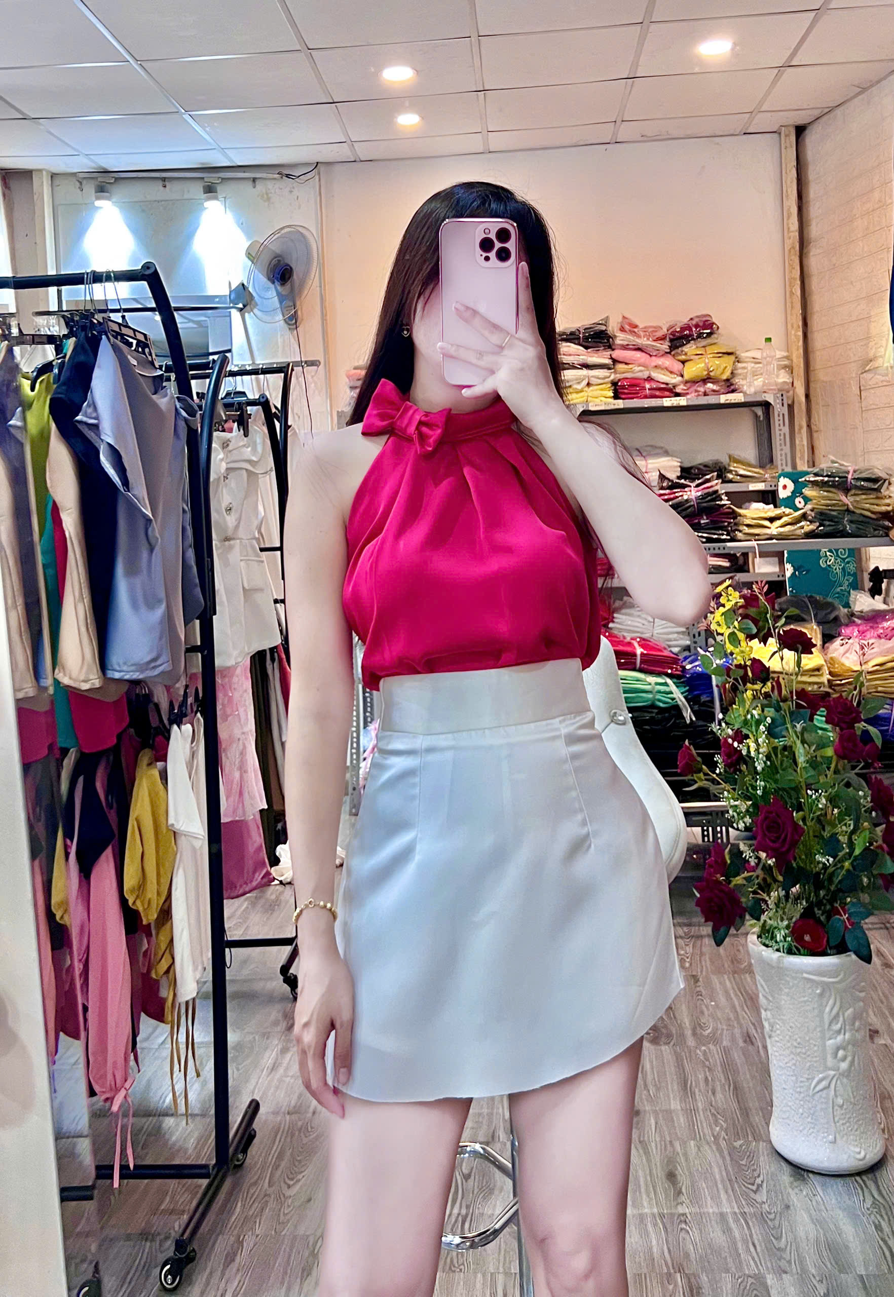 [HCM]HÌNH THẬT 100% ÁO LỤA YẾM NƠ NHỎ ĐỦ SIZE ĐỦ MÀU
