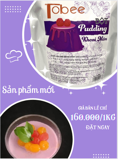 Plan Thơm Ngon- BỘT PUDDING TOBEE 1KG- Nhiều vị