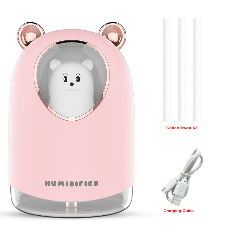 300ml dễ thương tạo độ ẩm mini văn phòng Máy tính để bàn điều hòa không khí phòng ngủ Máy tạo độ ẩm không khí khuếch tán USB nhà nhỏ độ ẩm