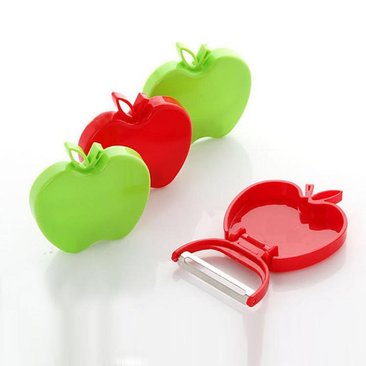 Set 3 curette root fruit apple shape folding compact handy-peeled knife multi-purpose folding compact apple shape