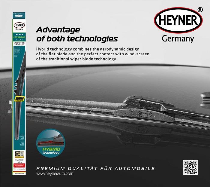 Cặp chổi gạt mưa cần gạt nước mềm Heyner Germany Hybrid Nano thương hiệu đến từ Đức cho xe Vios