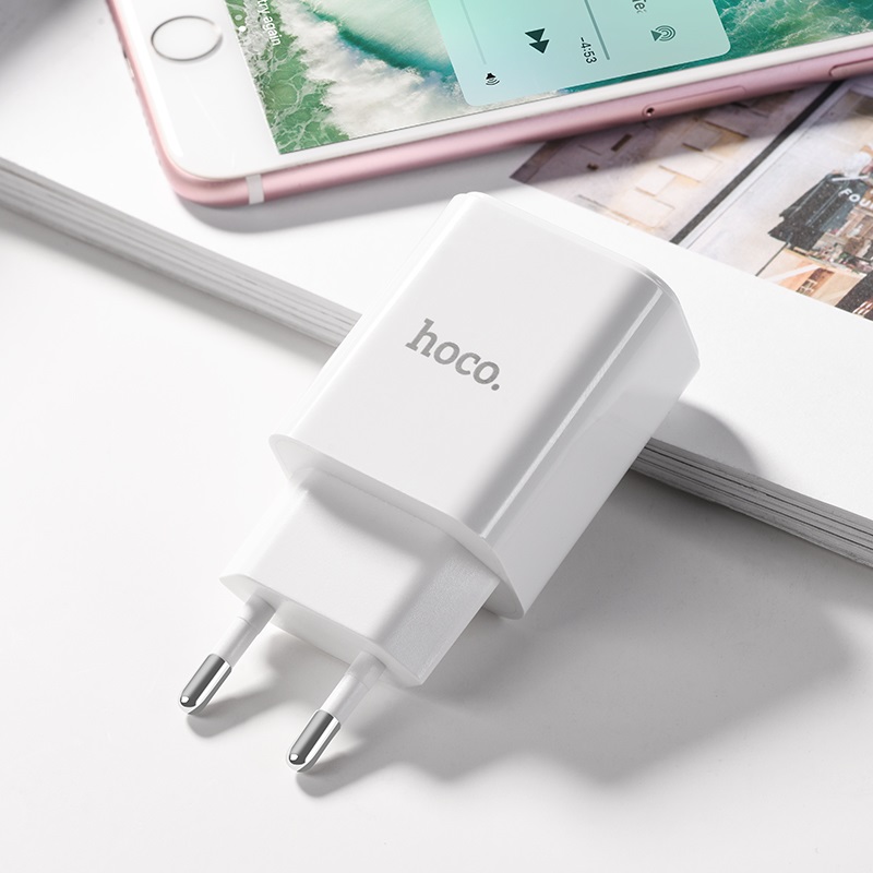 Củ sạc cóc sạc 02 cổng HOCO C62A Hàng Chính Hãng