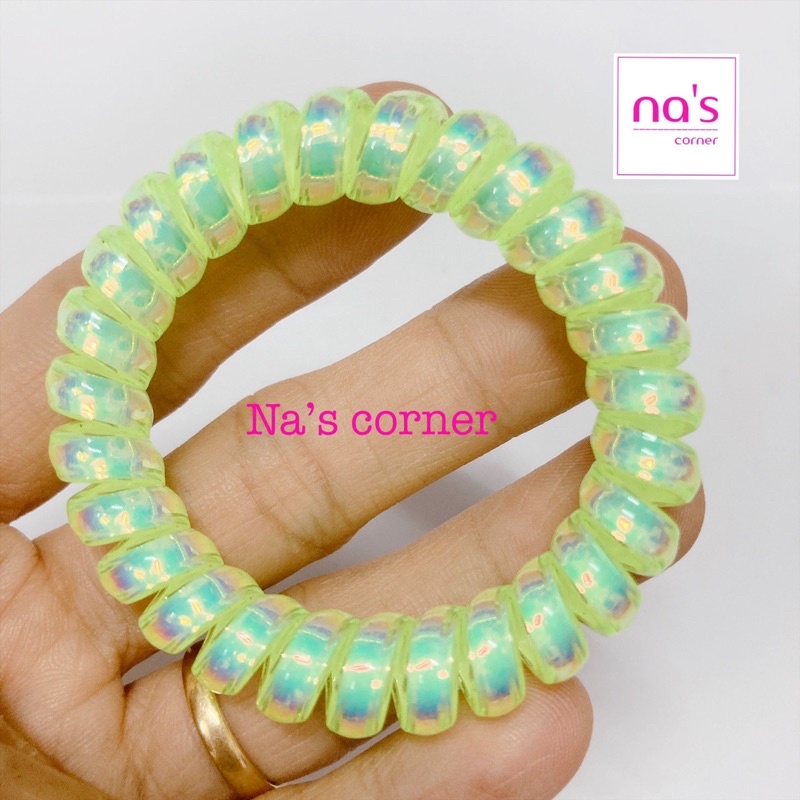 Cột tóc lò xo / buộc tóc lò xo ánh nhũ thời trang