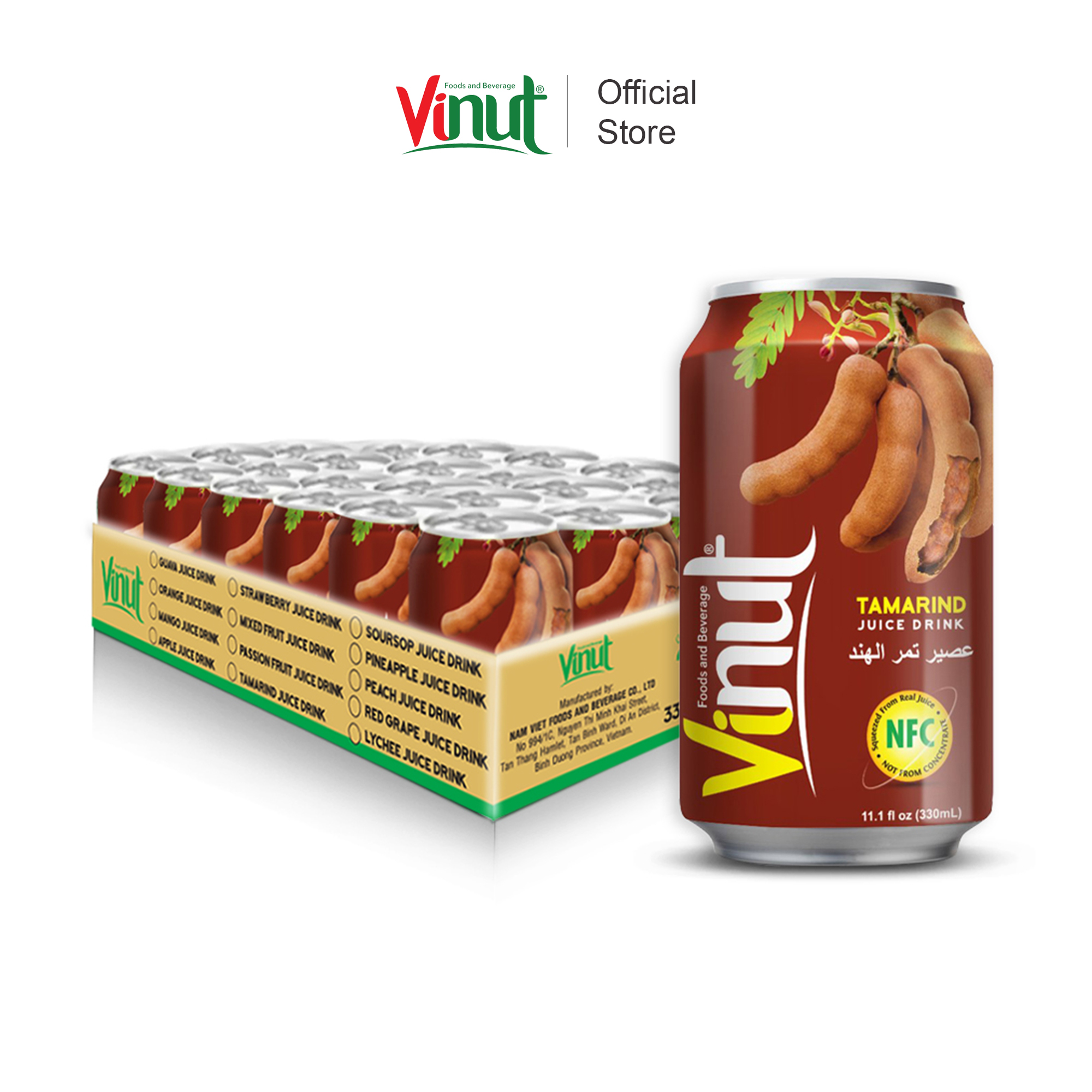 [KHAY 24 LON] Nước Ép Me Vinut 330ml