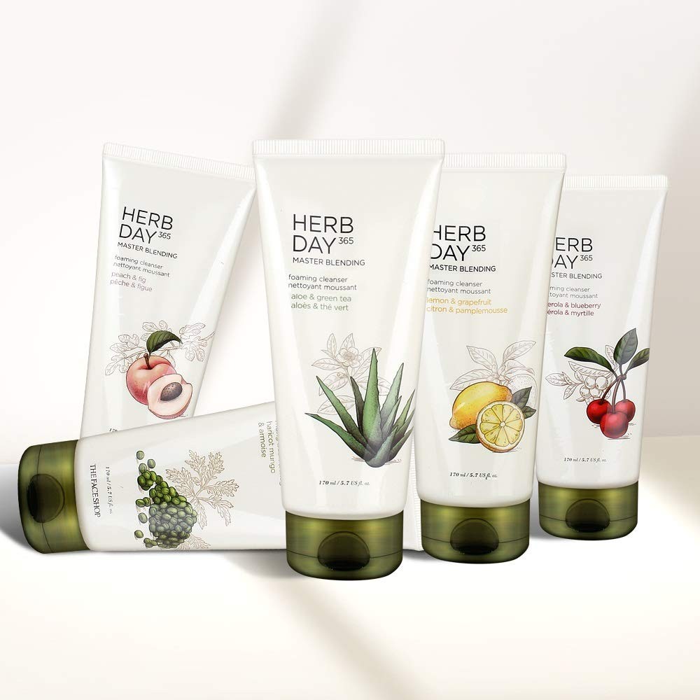 [Best Seller] Sữa rửa mặt Herb Day 365 Cleansing Foam Dạng Tuýp 170ml [Chanh - Nha Đam - Đậu]