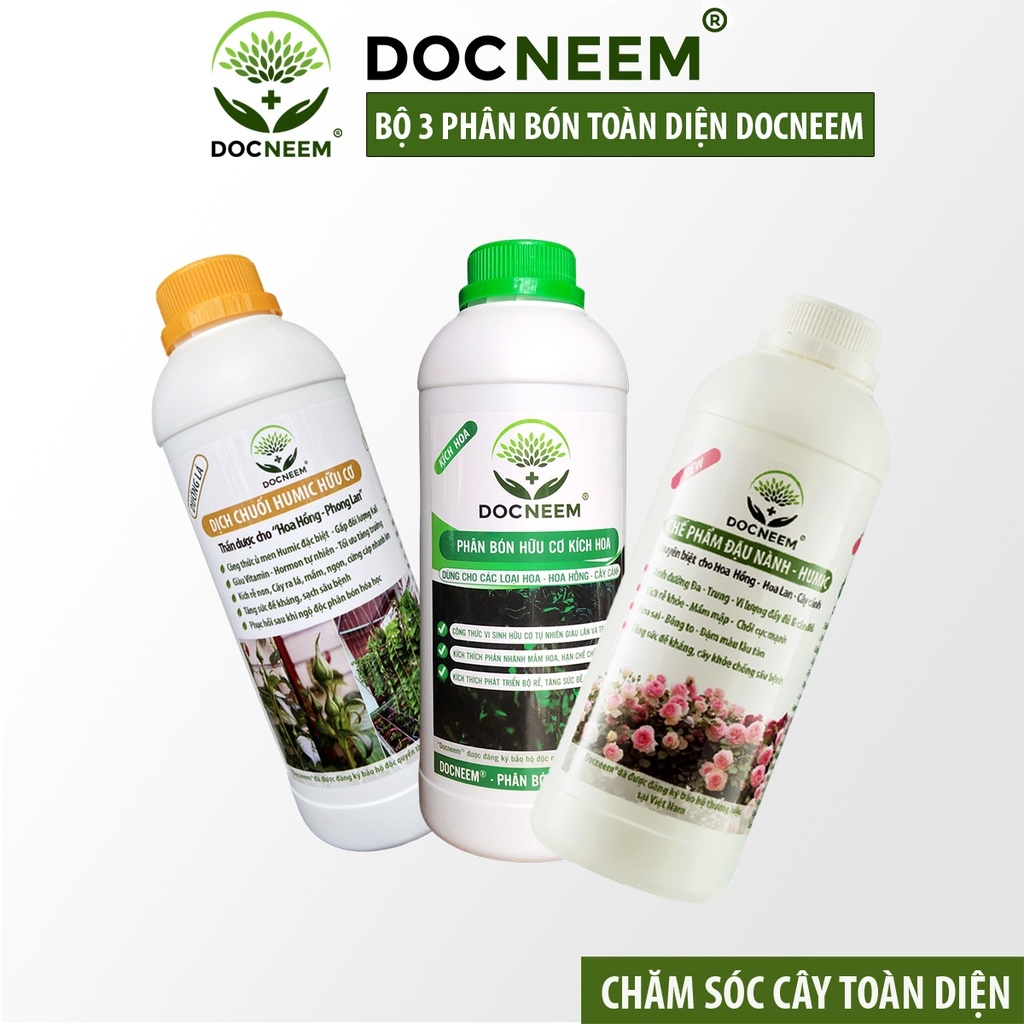 ✖✷ Combo Phân bón hữu cơ toàn diện cho hoa hồng cây cảnh 3 lít giúp cây nhiều mầm sai hoa chính hãng DOCNEEM