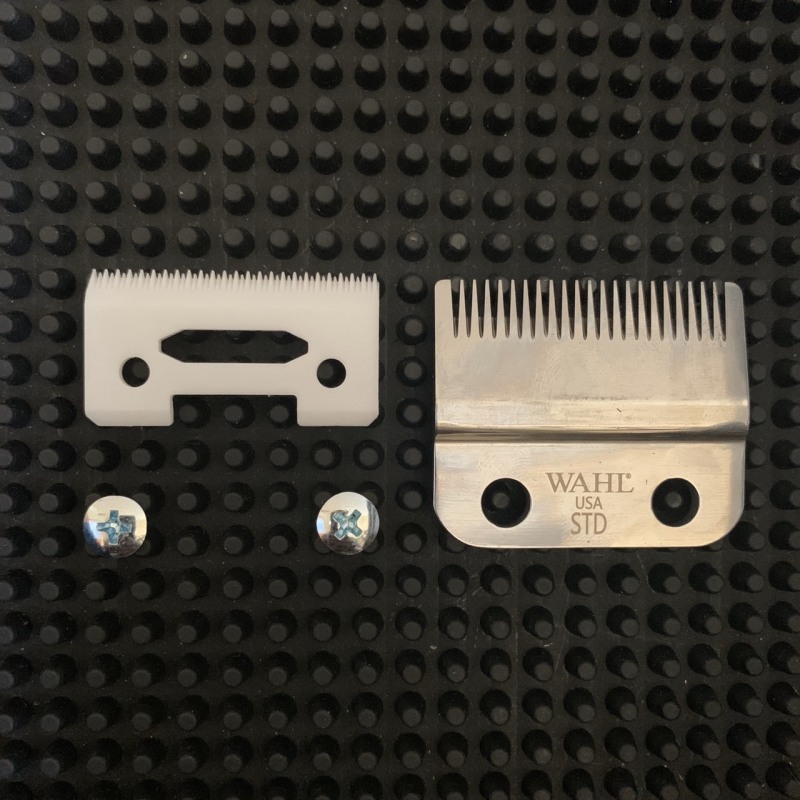 bộ lưỡi kép sứ WAHL -thay thế cho tông đơ wahl, kemei, magic clip, chaoba- dụng cụ làm tóc ptc cao cấp