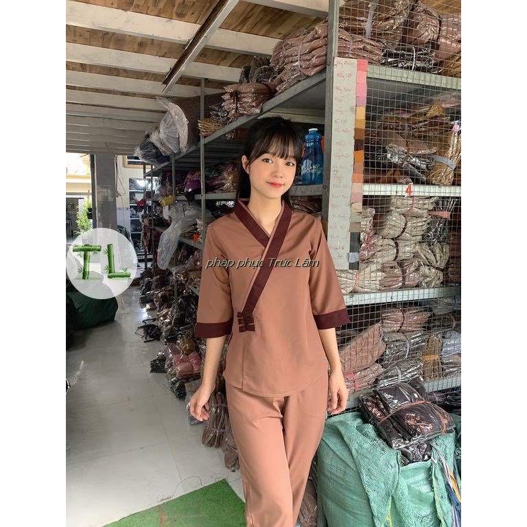 ĐỒ LAM ĐI CHÙA mẫu 3 nút kate