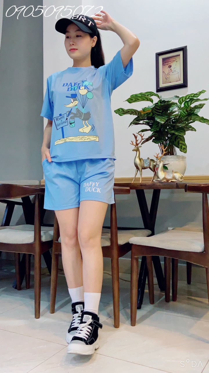 SET BỘ ĐÙI IN HÌNH VỊT DAFFY SIÊU CUTE _BD102