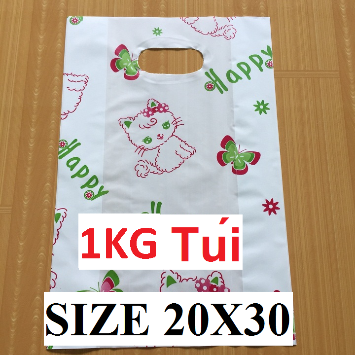 1KG Túi Xốp HD IN HÌNH Hột Xoài SIZE 20X30 Họa Tiết Đẹp Ngẫu Nhiên