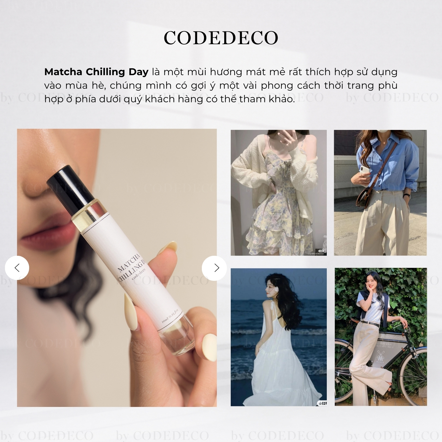 Tinh dầu nước hoa CODEDECO Matcha Chilling Day 10ml dạng lăn