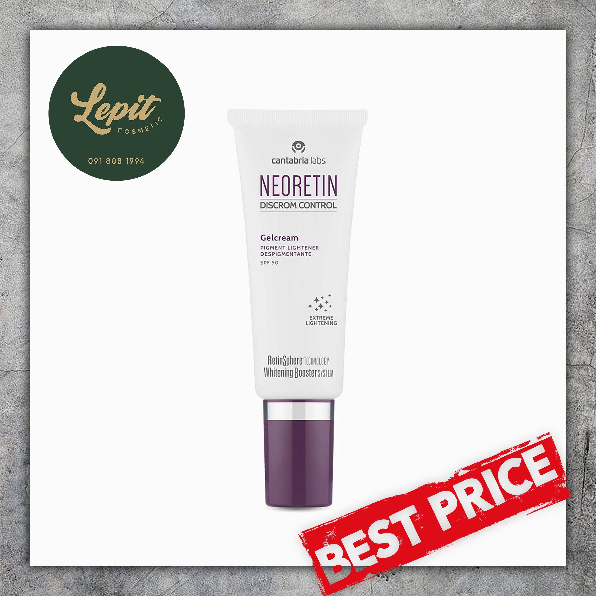 Kem chống nắng Neoretin Discrom Control Gel Cream SPF 50 - Lepit Cosmetic