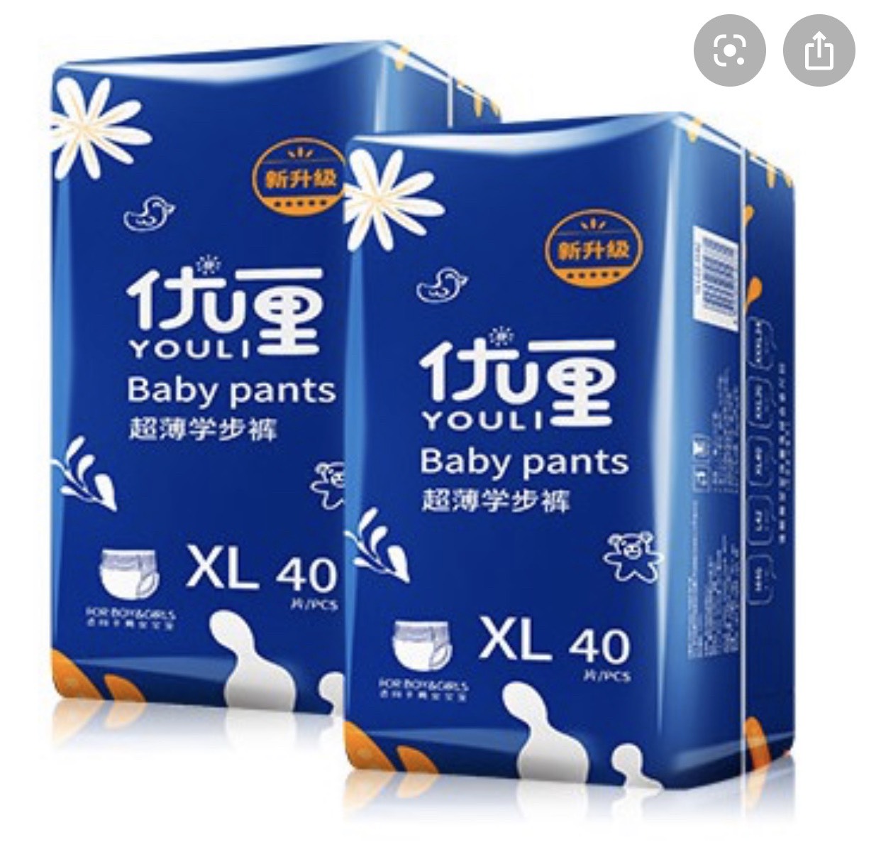 Combo 2 thùng ( 4 bịch) Bỉm dán và bỉm quần Youli size XL