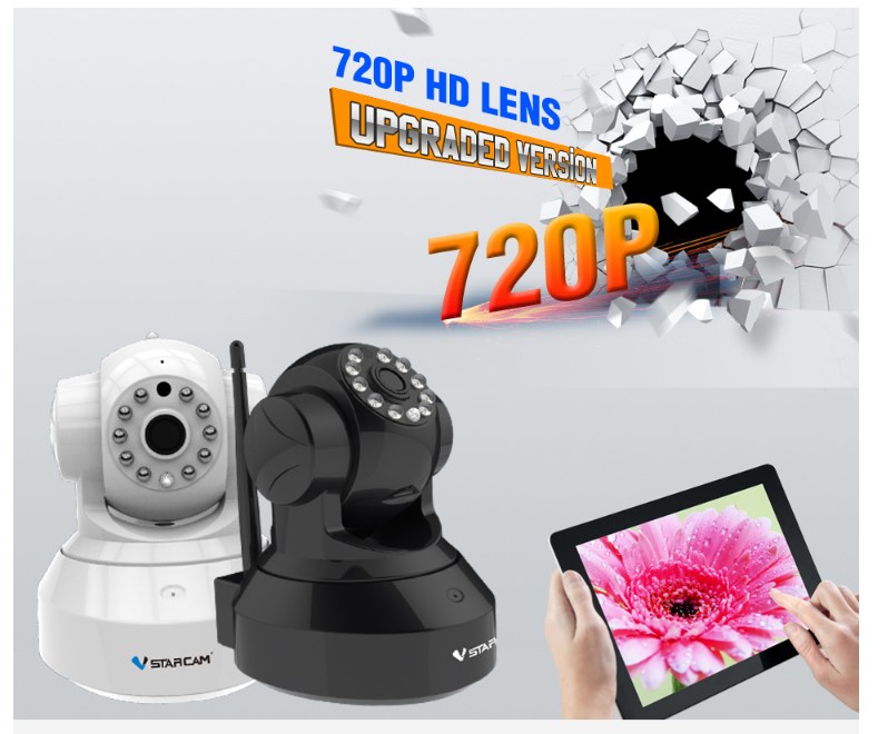 Camera  wifi ip C7837 720p Vstarcam (màu đen+trắng )