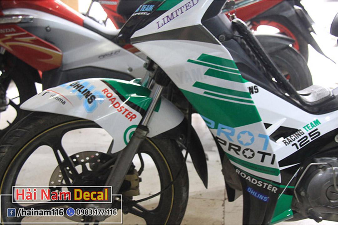 Tem Trùm Sirius Trắng Xanh Racing Team