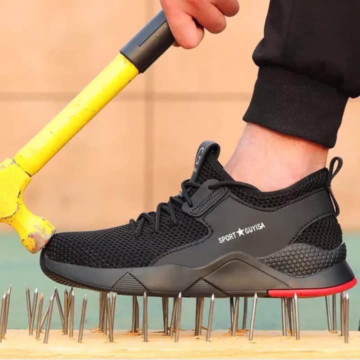 Giày Bảo Hộ Lao Động Nam Siêu Bền Mũi Sắt M06– Đế Lót Thép Chống Đinh, Chống Dập Ngón, Chống Tĩnh Điện, Chống Dầu, Chống Trơn Trượt Làm Việc An Toàn, Giầy Mũi Thép Bảo Hộ Lao Động, Giày Bảo Hộ Thời Trang
