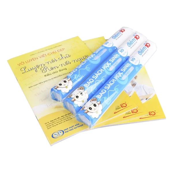 Combo 10 Bìa bao sách Điểm 10 TP-BC01 (Phù hợp sách giáo khoa kích thước 17x24cm)