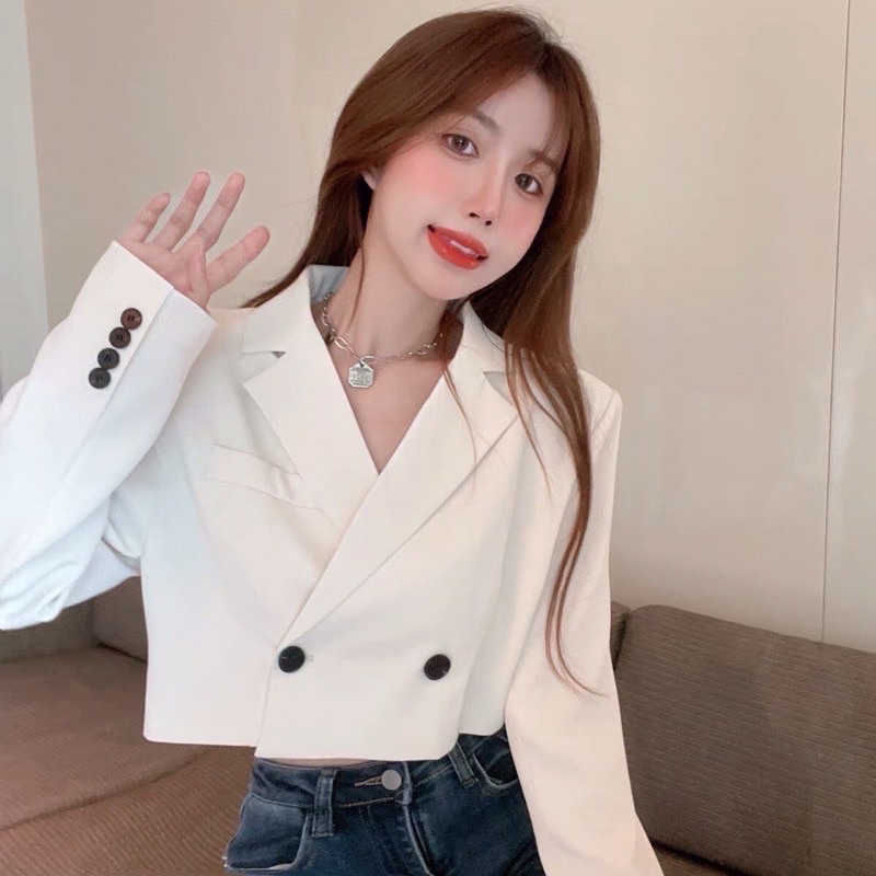 Áo vest croptop dài tay mỏng