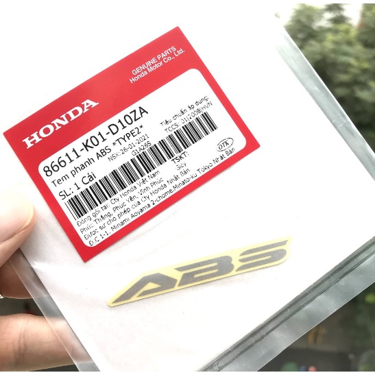 Tem Chữ ABS Honda - Giá 1 cái