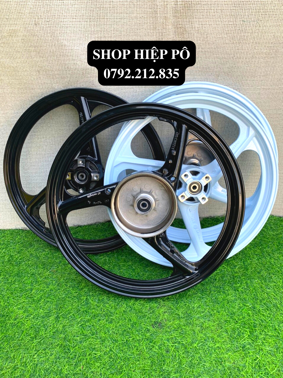 Cặp bánh mâm 3 cây gắn sirius jupiter taurus exciter 1 đĩa hiệu enkei gắn như zin