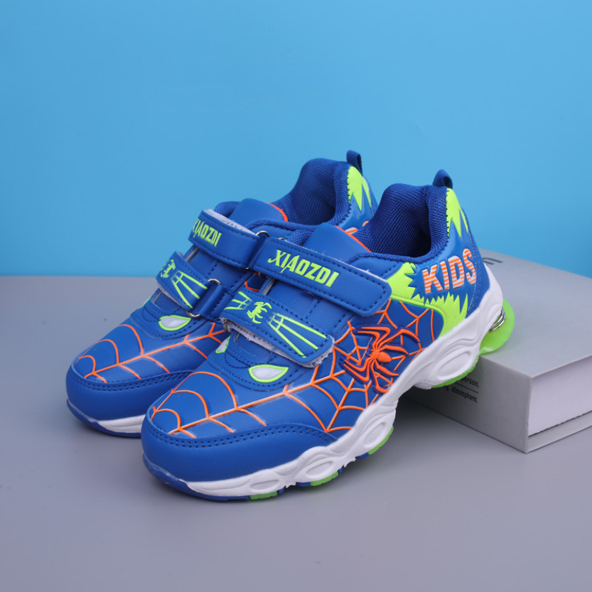 Giày thể thao giày siêu nhân nhện quai dán giày sneaker đế 2 lò xo cho bé trai từ 3-10 tuổi giày spiderman giá rẻ