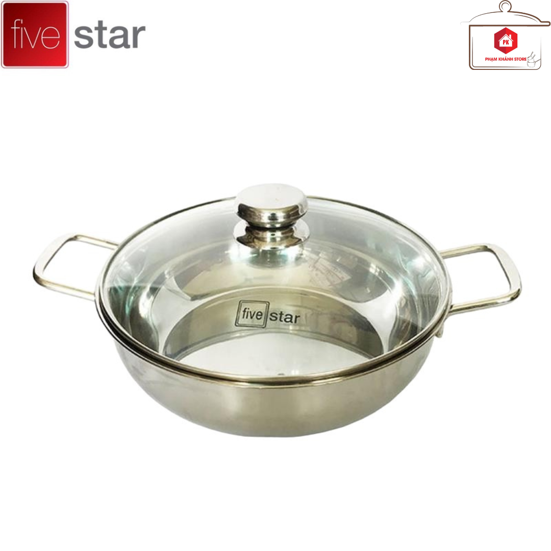 CHẢO LẨU INOX 3 ĐÁY CAO CẤP FIVESTAR HÀNG CHÍNH HÃNG