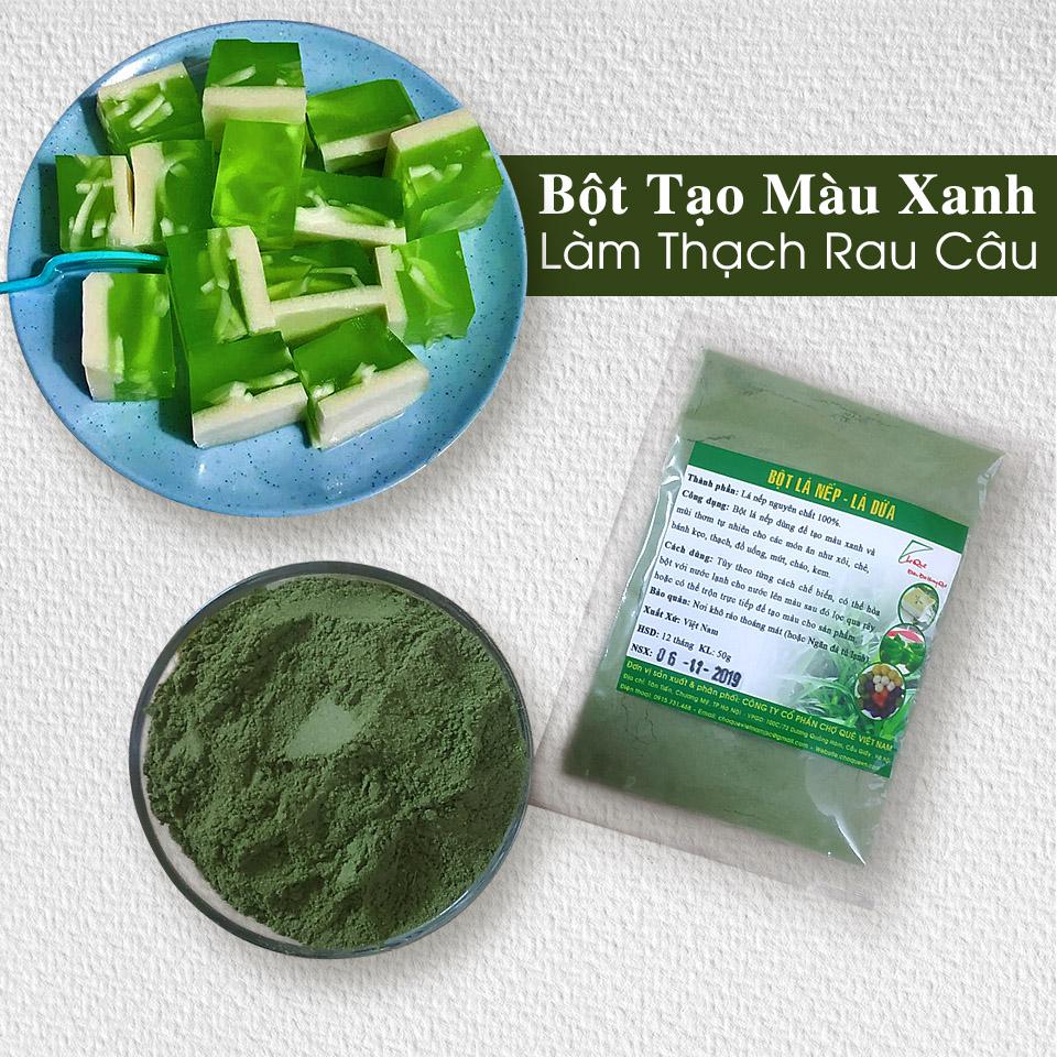 Bột Màu Tự Nhiên Làm Thạch Rau Câu (Bột lá dứa) gói 100g
