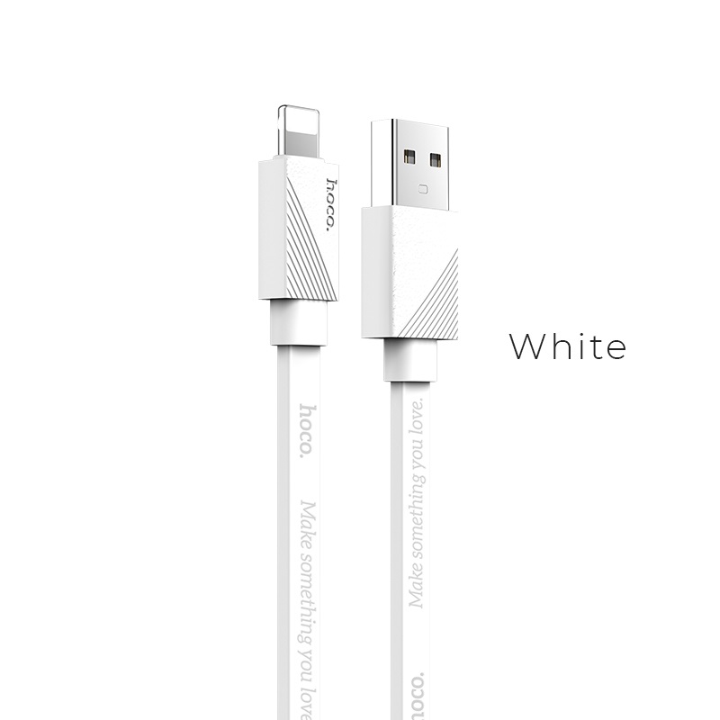 Cáp sạc Lightning Hoco U34 sạc nhanh 2.4A dây dẹt chống rối siêu bền dành cho iPhone/iPad iPhone XS max iPhone 11 iPhone 11 Pro max dài 120cm