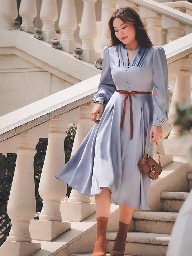 Đầm thiết kế tay dài bigsize sang trọng - G8523