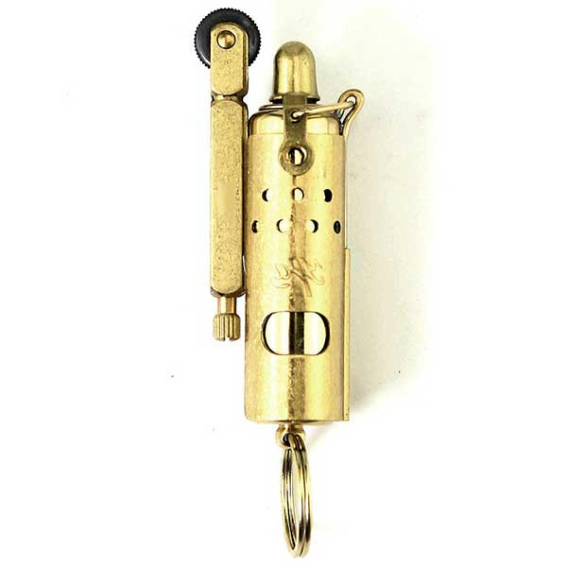 Bật lửa xăng đá Zorro solid brass móc khóa A001