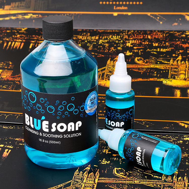 Dung dịch Blue Soap 500ml Tạo Bọt Lau Mực Xăm