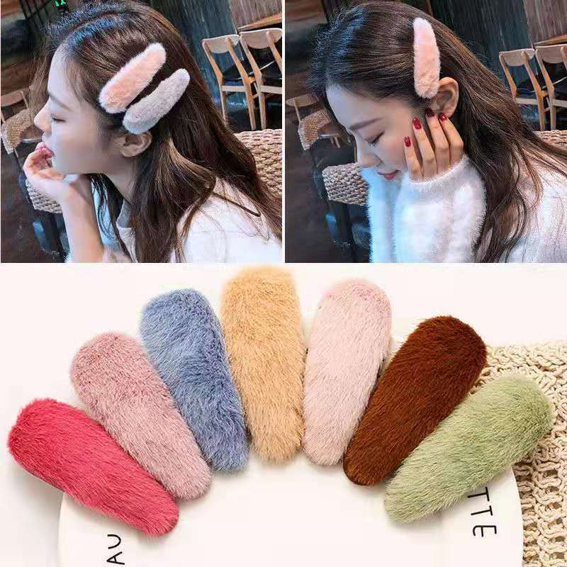 🔥 Side Clip Plush tóc Clip cho phụ nữ Bangs tóc Clip Kẹp Tóc Lông Mịn Siêu Xinh Hot trend Hàn Quốc YVETTERY