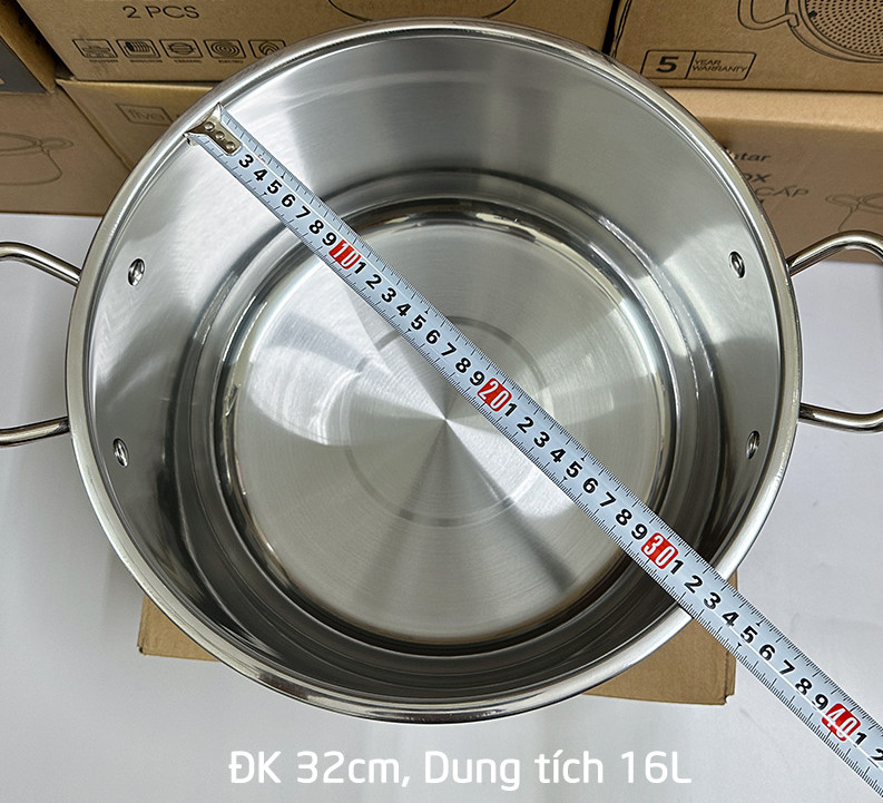 NỒI INOX NẮP INOX HT COOK 32 CM