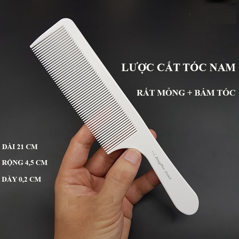 Lược Cắt Nam Bản To Beuy Pro 113, Chia Tóc Dễ Dàng, Căn Chỉnh Thuận Tiện Khi Tạo Kiểu Tóc, Tay Cầm Thoải Mái
