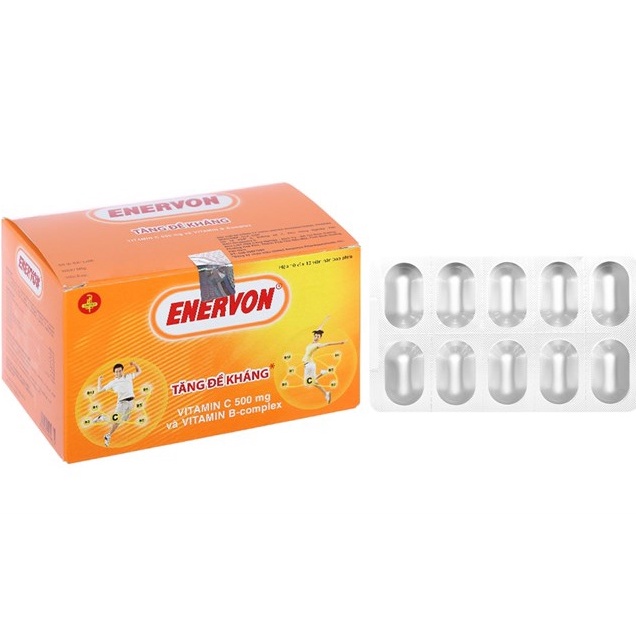 Enervon C - Tăng đề kháng, Vitamin C và Vitamin B-Complex set 1 vỉ 10 viên Enervon