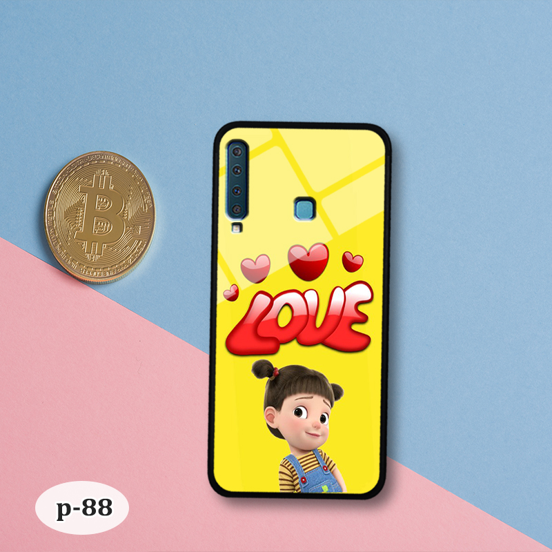 Ốp lưng kính 3D cute Samsung A9 2018