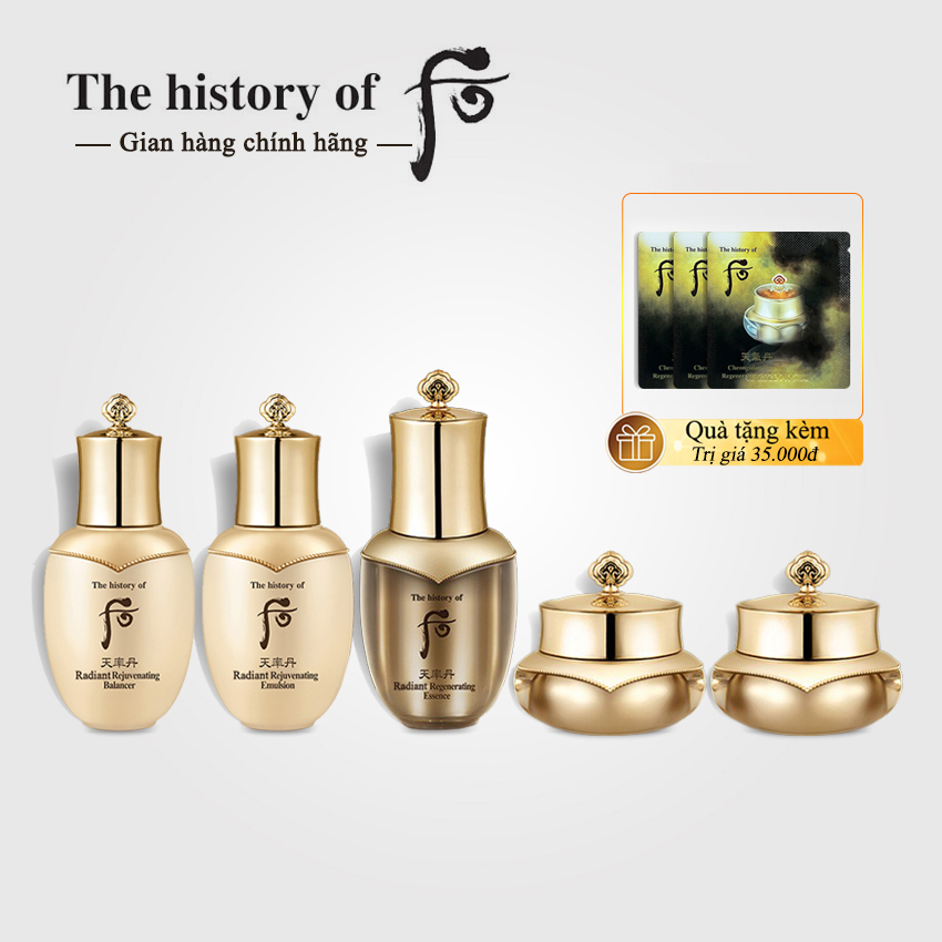 Bộ Dưỡng Da Tái Sinh Whoo Cheongidan Radiant 3pcs và 5pcs - Bộ tái sinh whoo; Bộ Whoo; Set dưỡng da Whoo