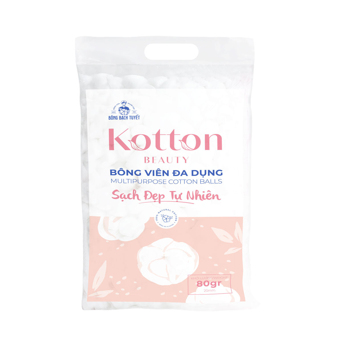 [HCM]BÔNG GÒN VIÊN BẠCH TUYẾT 80GR