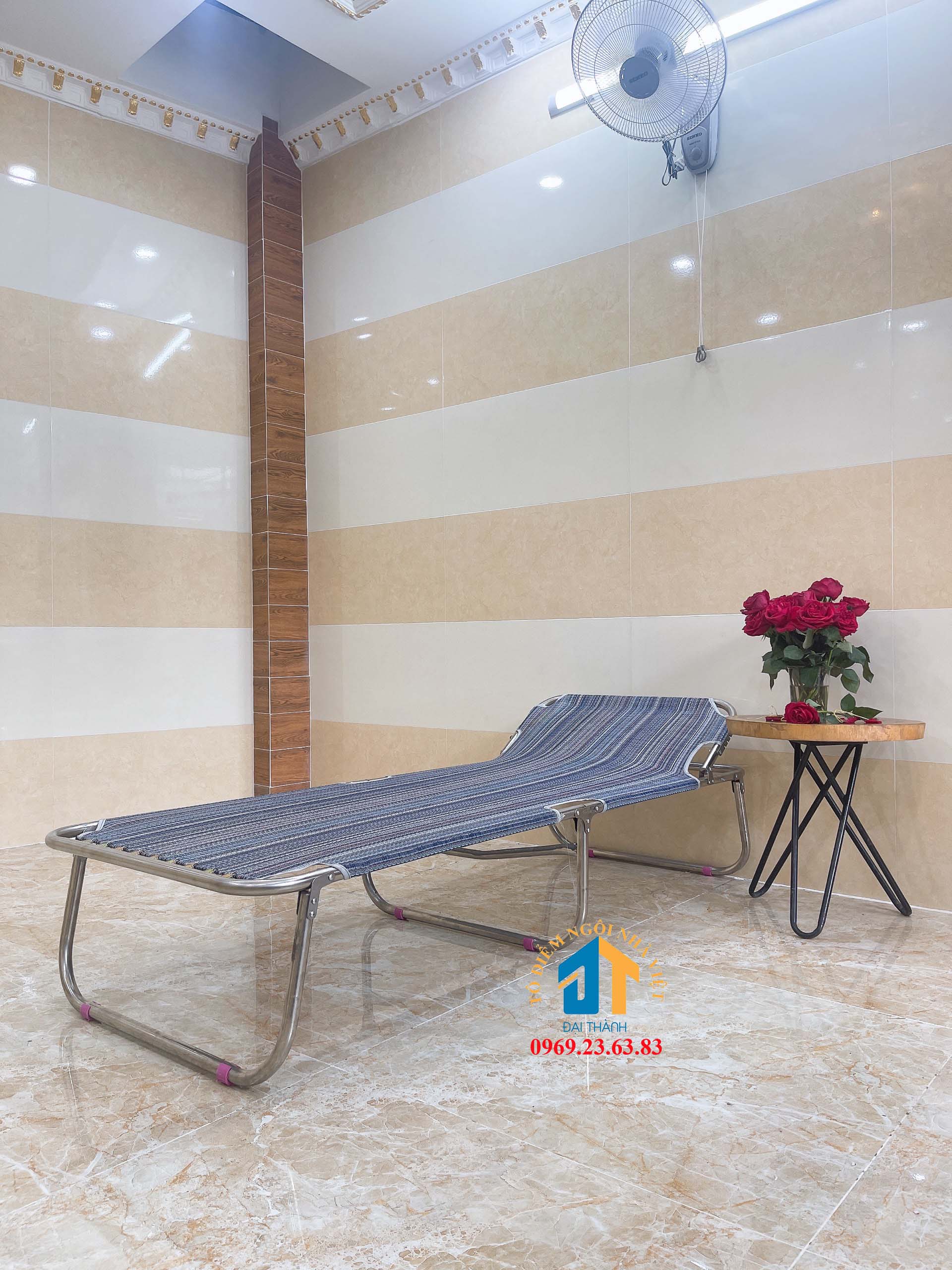 Giường  xếp inox cao cấp bảo hành 2 năm