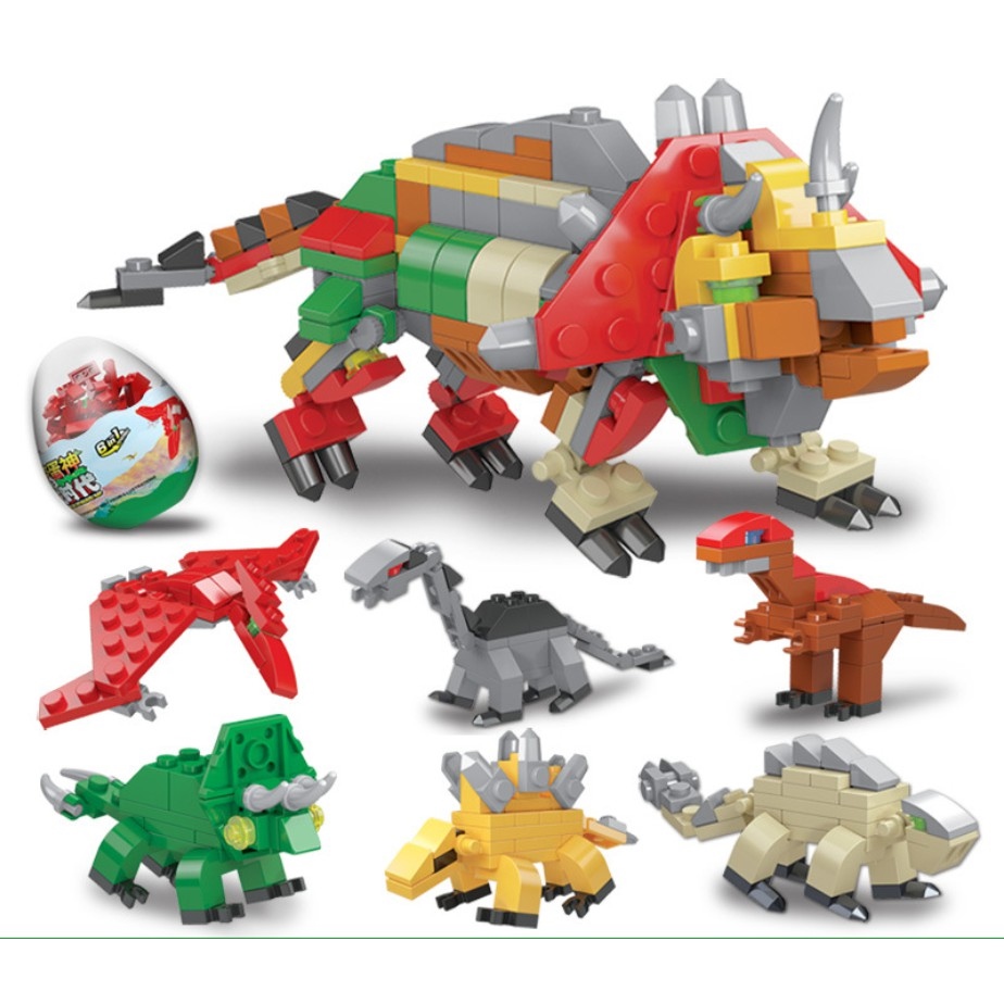 Hot bộ đồ chơi xếp hình lego khủng long lắp ghép khủng long lắp ráp khủng long trứng khủng long