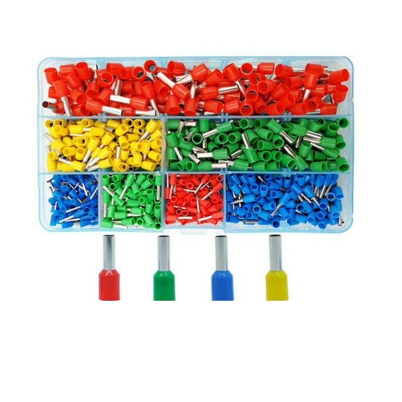 Kìm bấm cos vuông hsc8 6-4 bấm cos 0.25 -10mm2 kèm hộp 800 đầu cos pin rỗng các loại